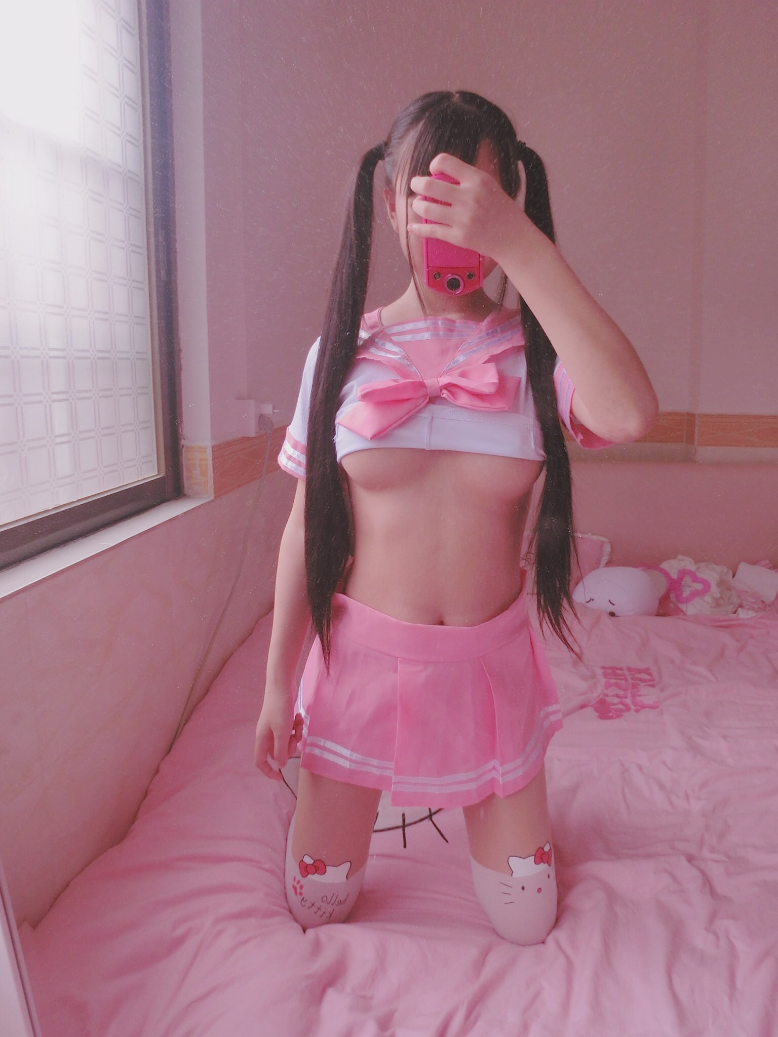 萌百醬--JK學生制服(粉)