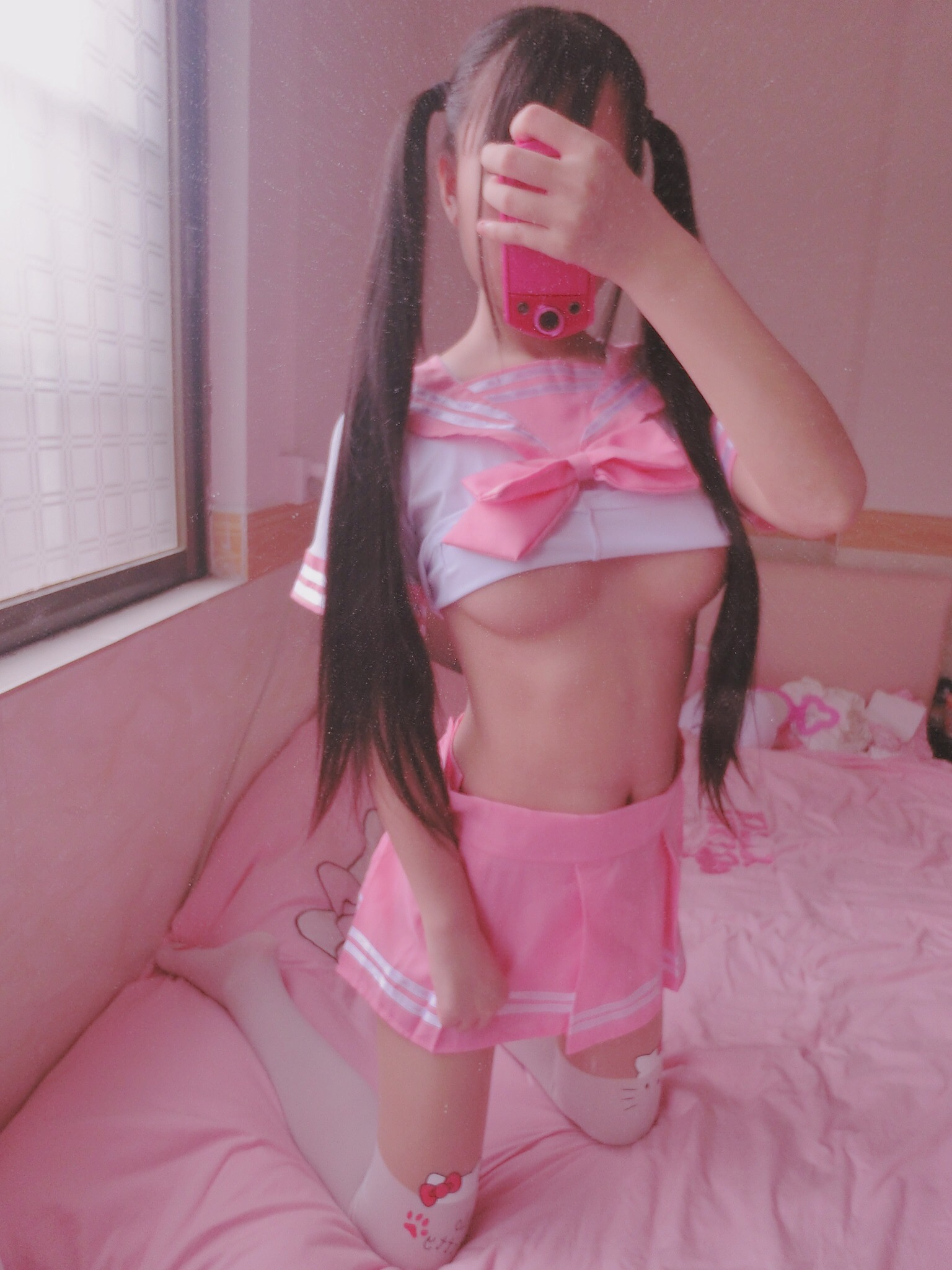 萌百醬--JK學生制服(粉)