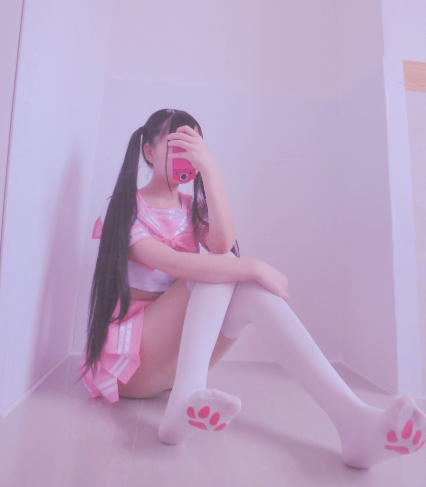 萌百醬--JK學生制服(粉)
