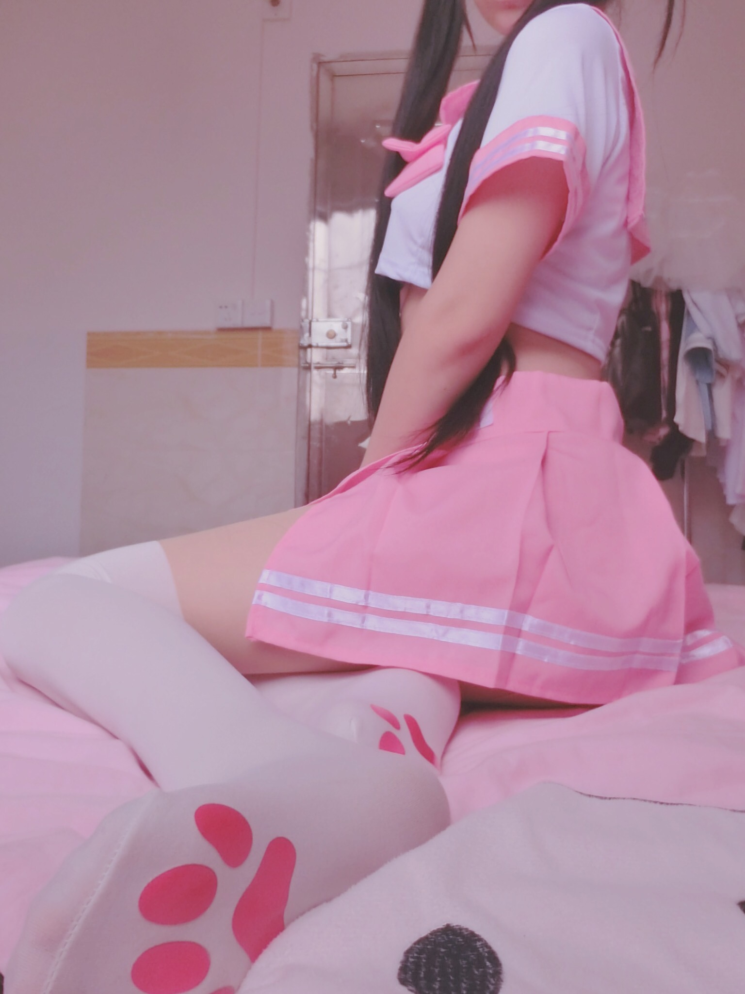 萌百醬--JK學生制服(粉)