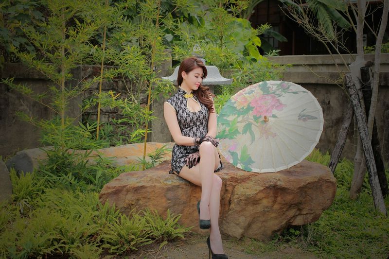 Model寫真系列長腿美模鄔育锜旗袍古典風高跟美腿
