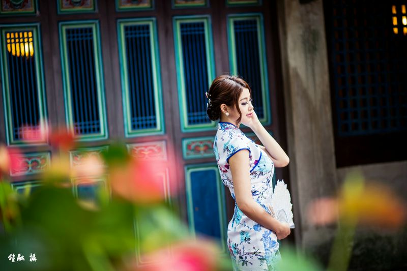 Model寫真系列長腿美模鄔育锜旗袍古典風高跟美腿