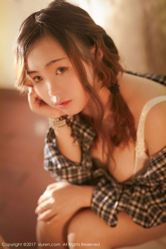 家居蘿莉米愛Demon格子襯衫半透內衣