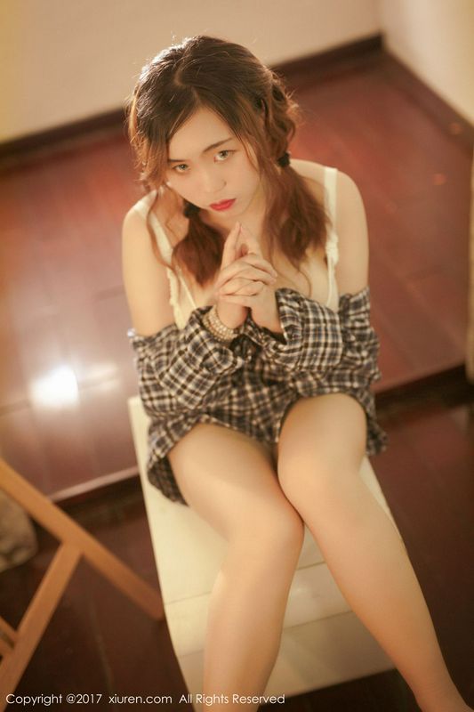 家居蘿莉米愛Demon格子襯衫半透內衣
