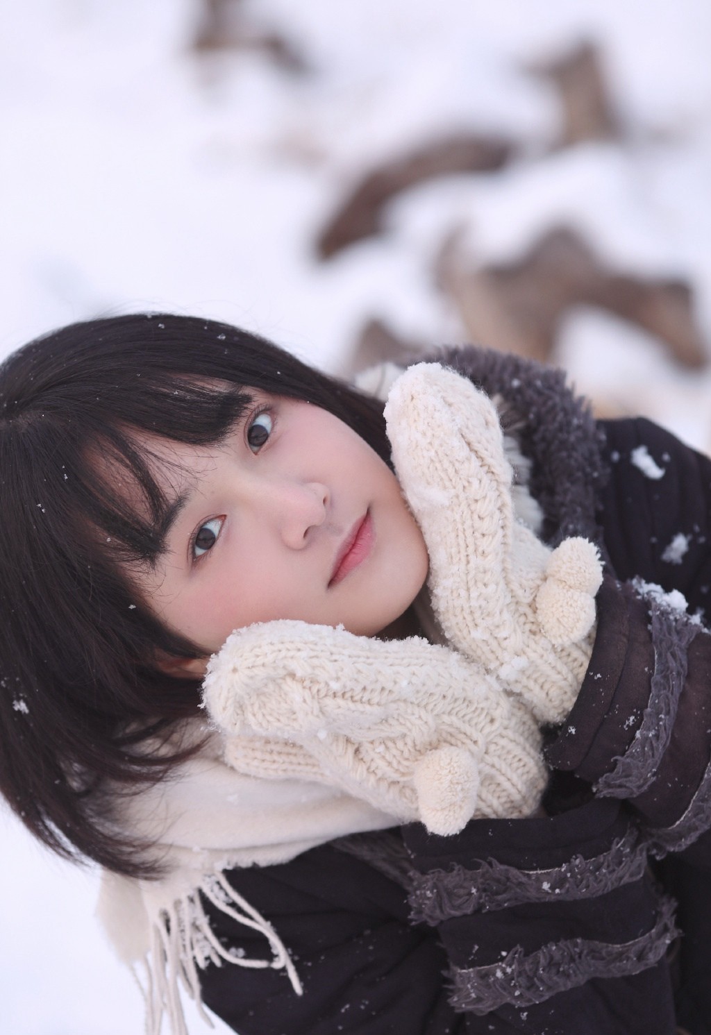 凌美仕清秀雪景純美寫真圖片