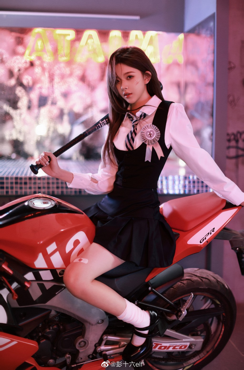 彭十六酷帥機車制服寫真圖片