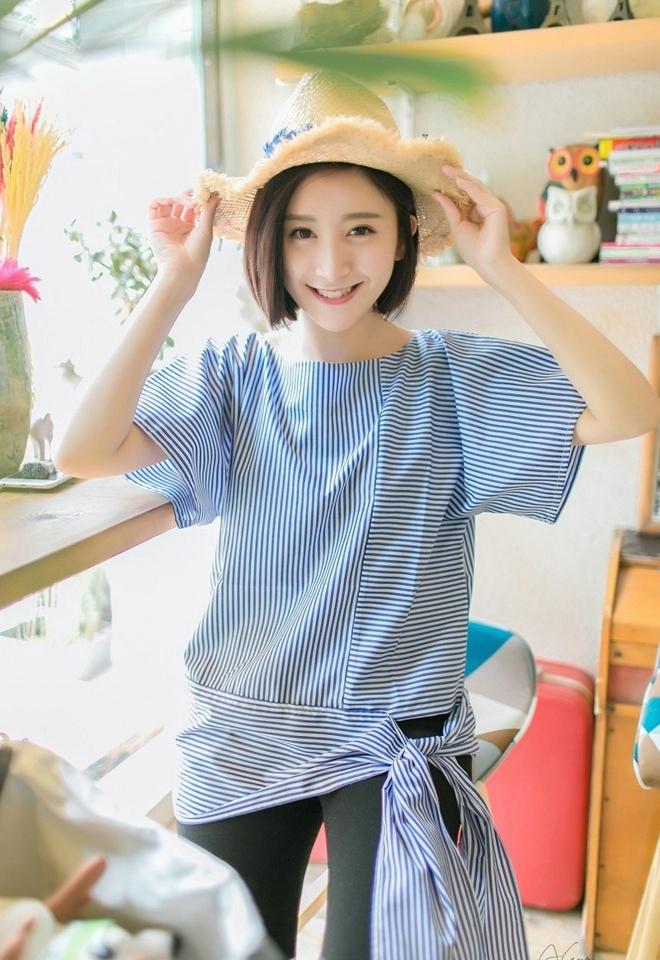 清純短發氣質美女時尚迷人俏皮可愛唯美寫真