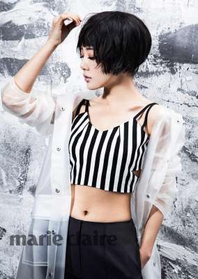美女鄧家佳短發(fā)中性風(fēng)格大片寫真