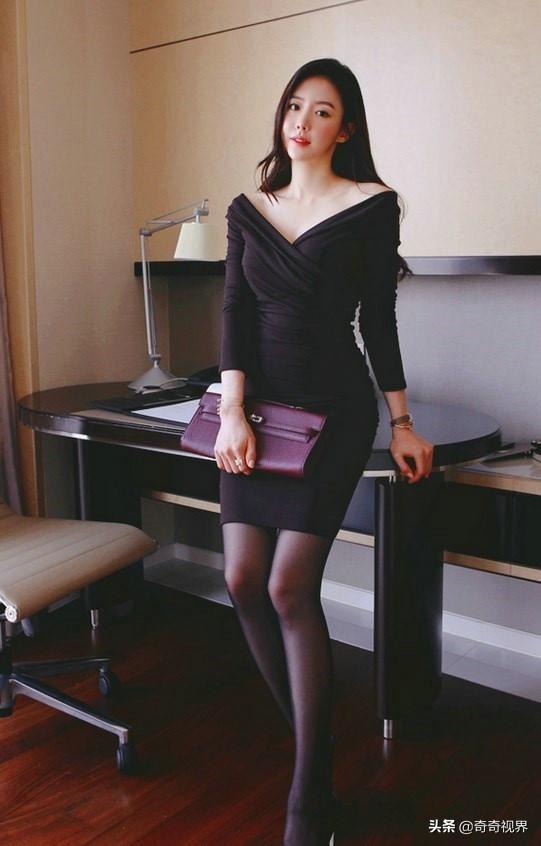 韓系性感美女黑絲美腿潮流時尚高挑氣質