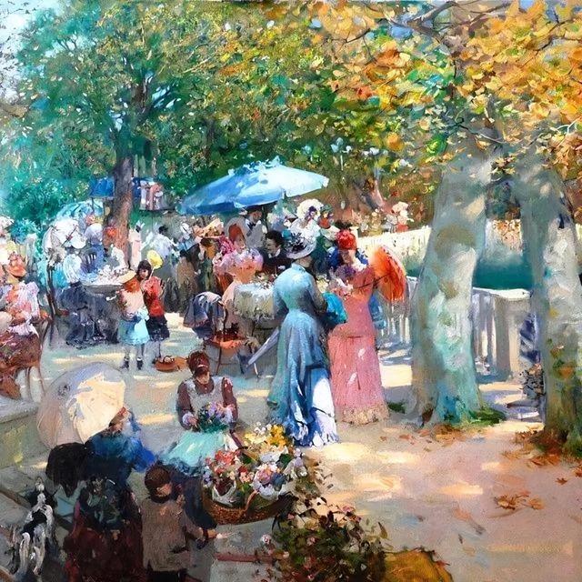 美女與綻放的鮮花——俄羅斯畫家Alexander Gorbikov個性油畫欣賞