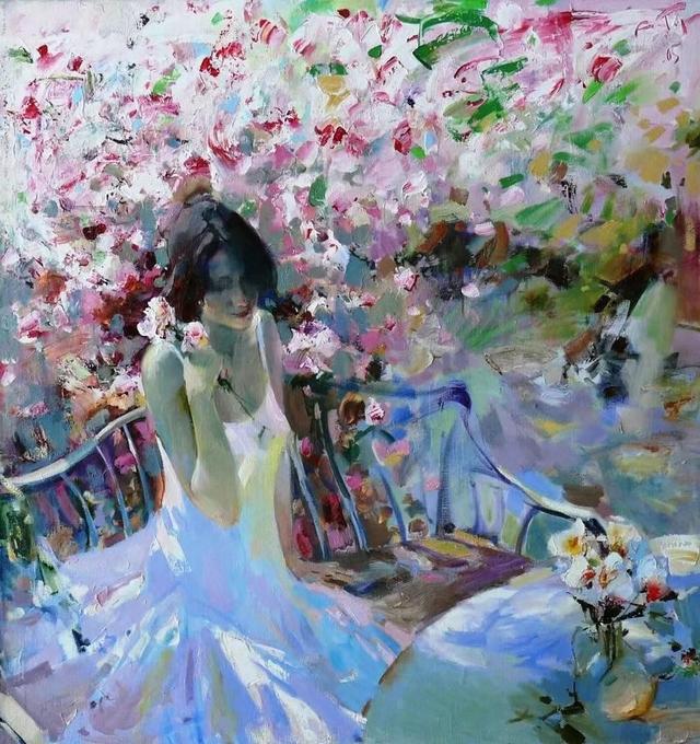 美女與綻放的鮮花——俄羅斯畫家Alexander Gorbikov個性油畫欣賞