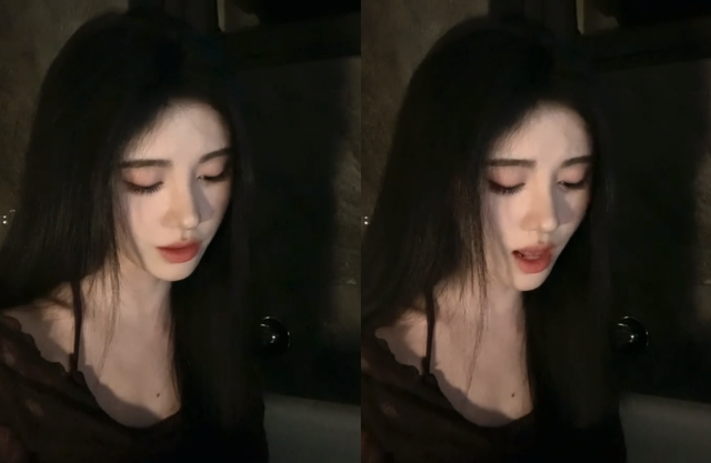 女星鞠婧祎罕曬性感照！穿緊身吊帶秀事業(yè)線，吐舌賣萌太俏皮