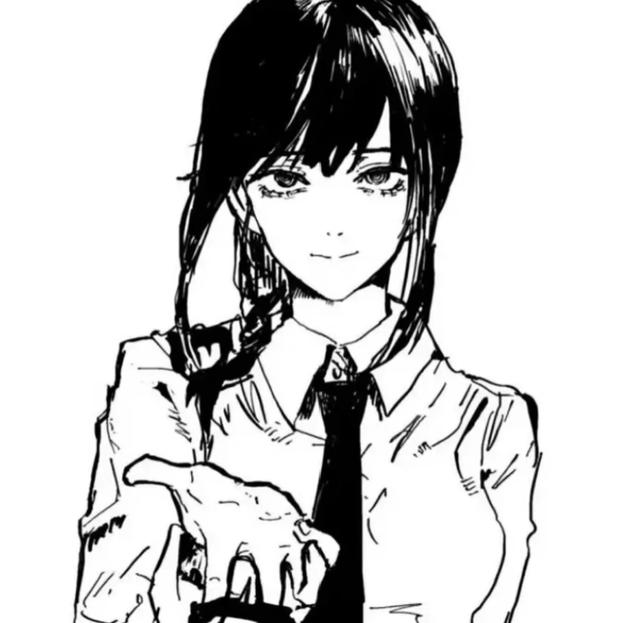 黑白動漫女頭高清頭像圖