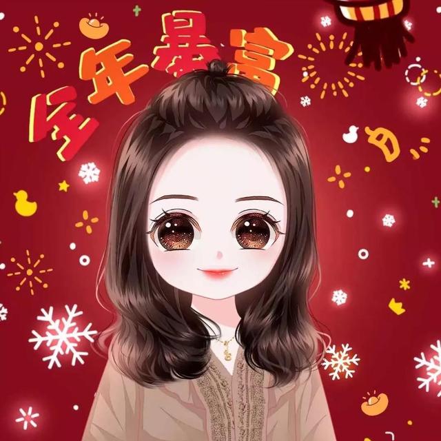 好運滿滿的卡通女生微信頭像，換上更顯可愛喔