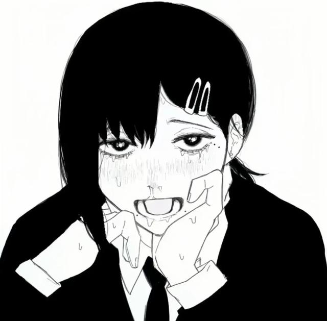 黑白動漫女頭高清頭像圖