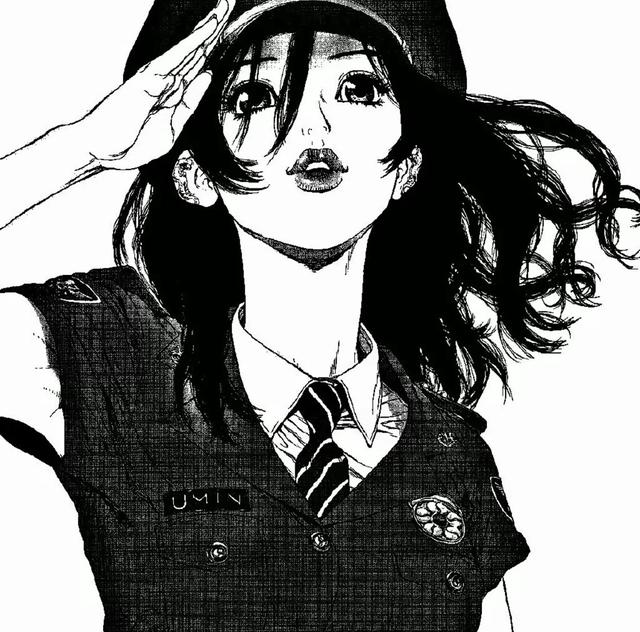黑白動漫女頭高清頭像圖