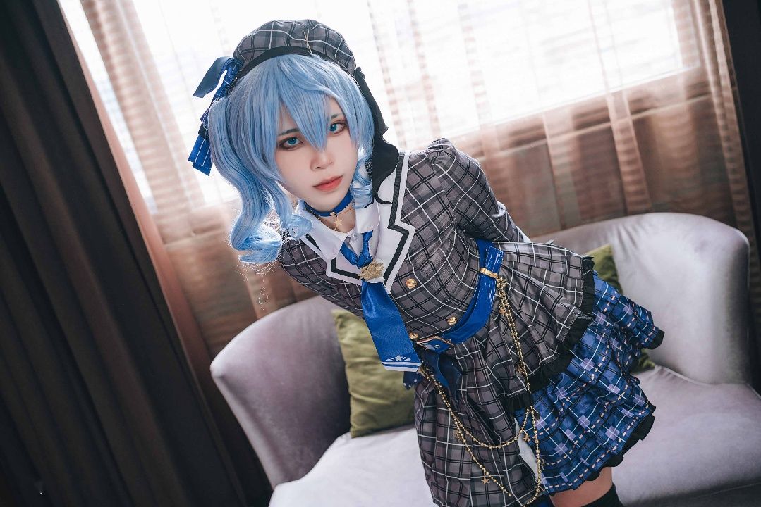 我推的虛擬偶像歌手Hoshimachi Suisei 三點全露cosplay coser_浵卡