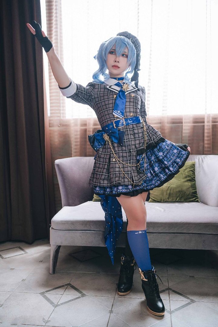 我推的虛擬偶像歌手Hoshimachi Suisei 三點全露cosplay coser_浵卡