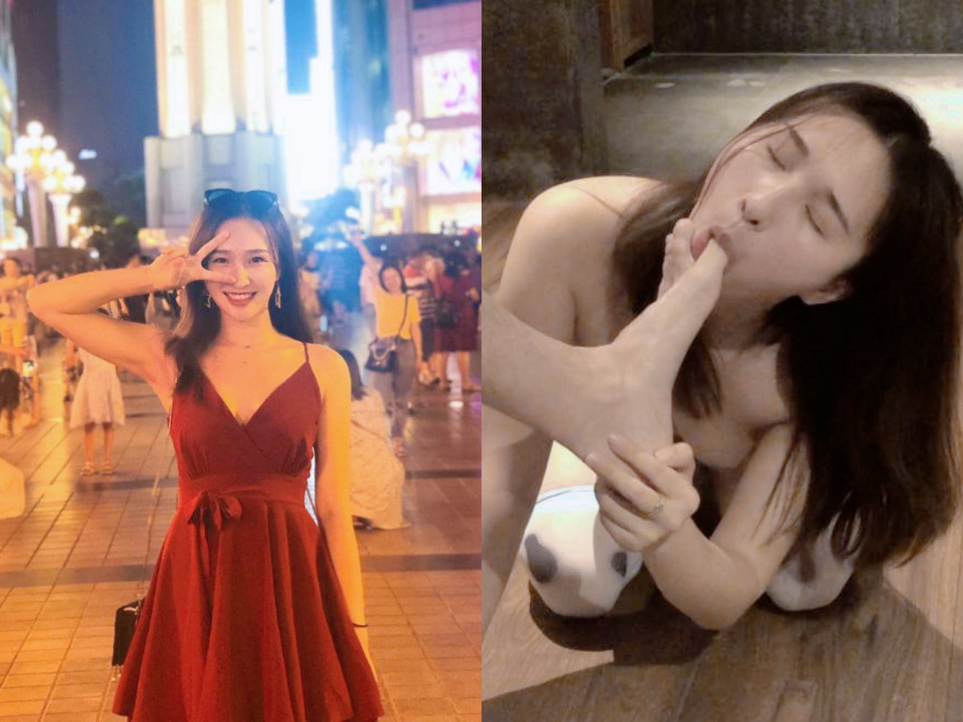 露臉反差婊，清純女神VS淫蕩母狗