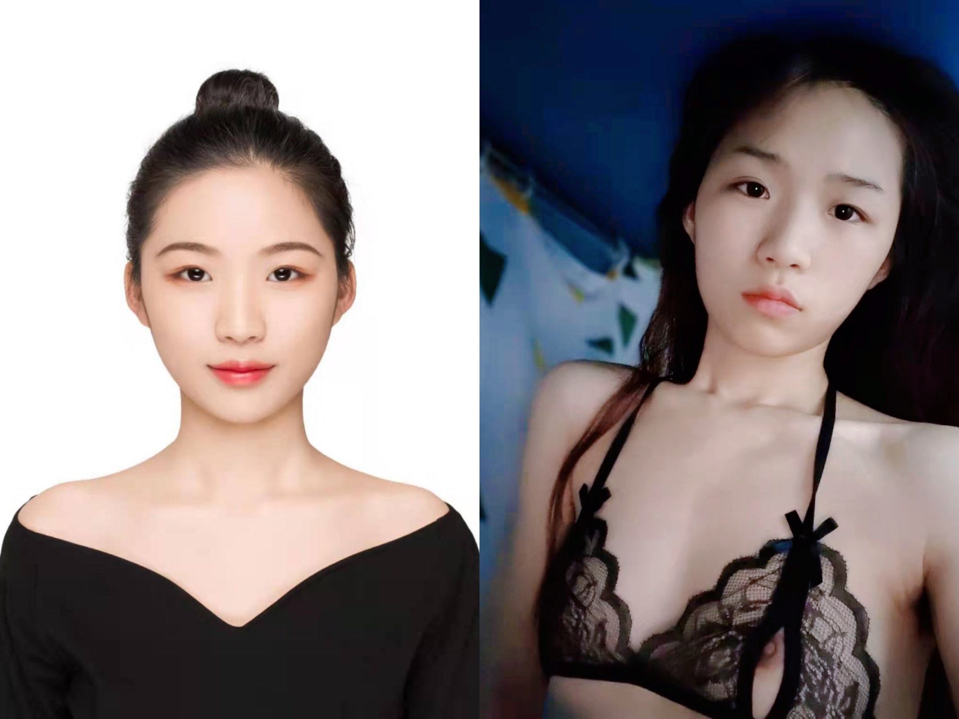 露臉反差婊，清純女神VS淫蕩母狗