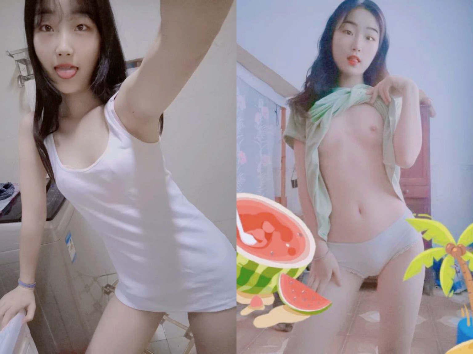 露臉反差婊，清純VS淫蕩