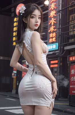 AI古典旗袍婷婷玉立如畫中仙