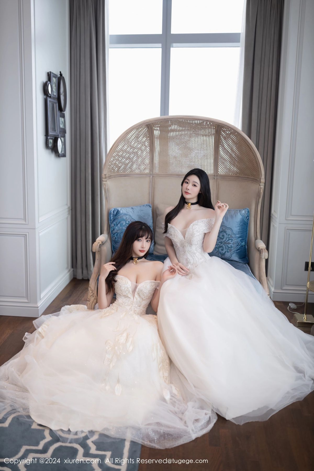 秀人網小逗逗X陸萱萱--蕾絲婚紗新娘百合Play肉絲磨豆腐