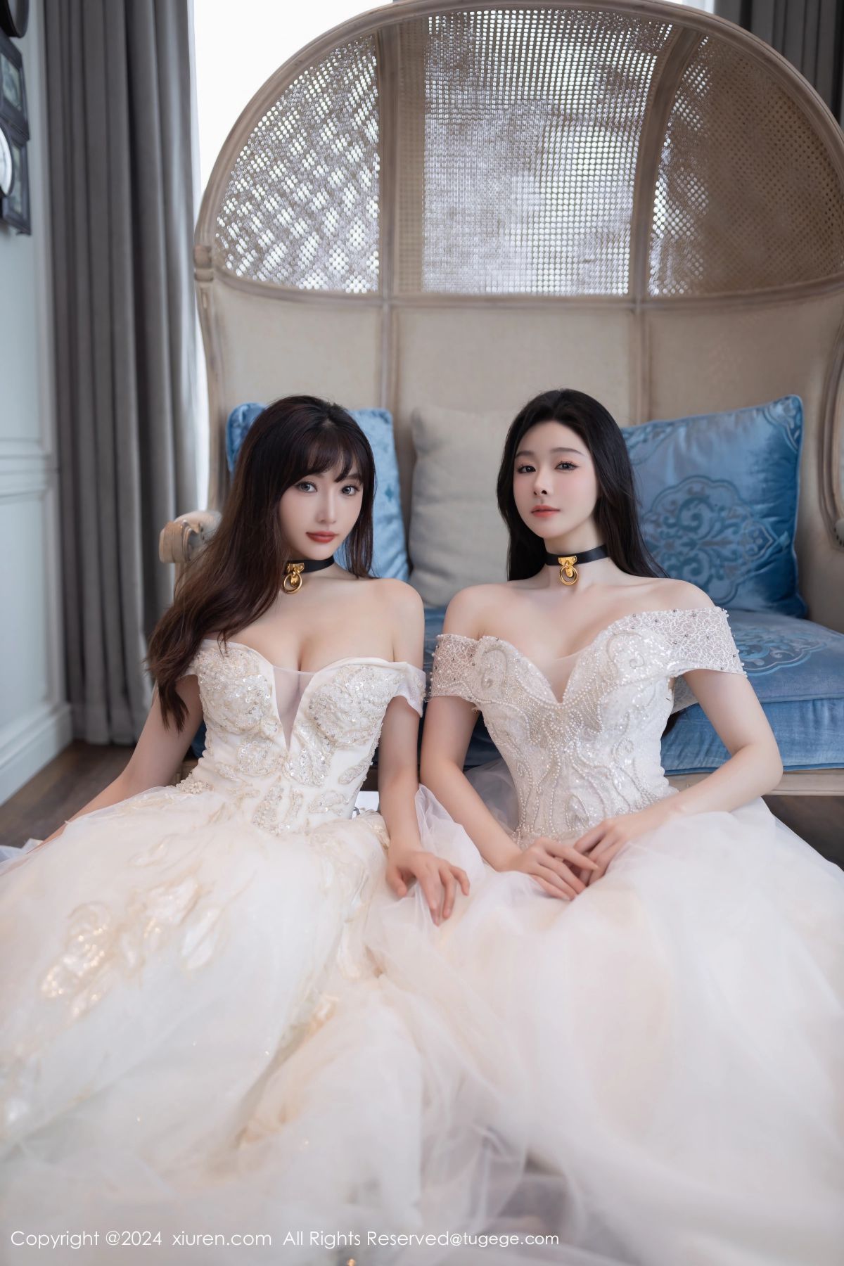 秀人網小逗逗X陸萱萱--蕾絲婚紗新娘百合Play肉絲磨豆腐